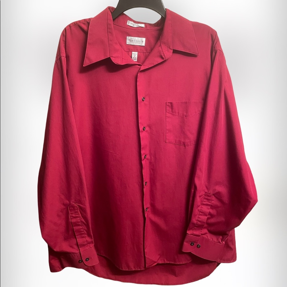 Van Heusen Mens Red Button Down